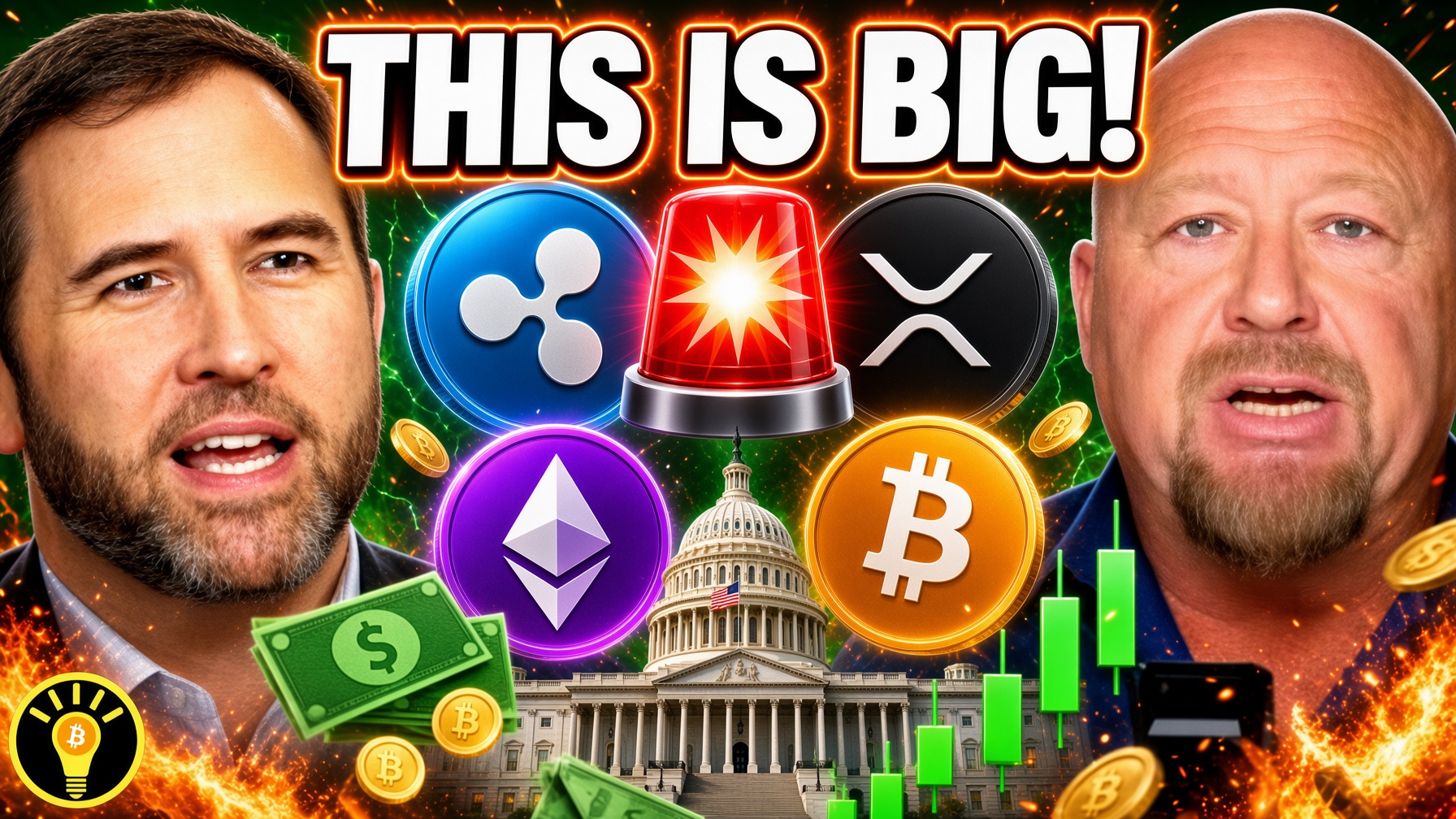 Read more about the article BIS uses the XRP Ledger! Alex Jones says the Government Wants Your XRP & Clarity Act Detractor Gives Up!